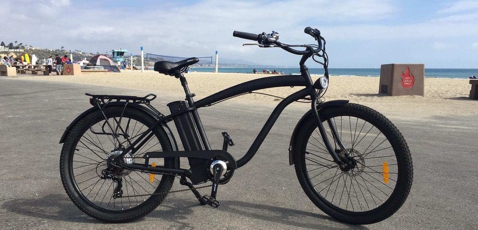 Black Step Over Electric Beach Cruiser DIGZ E-Bikes