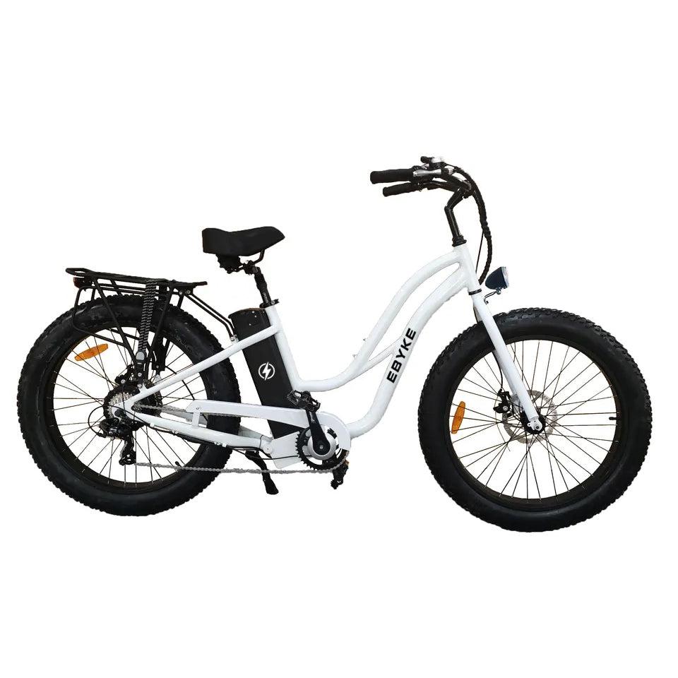 EBYKE® SURFRIDER Fat Tire Step-Thru 750W 48V 20AH Electric Beach Cruiser 26"x4.0 Bike E-Bike Bicycle - EBYKE Electric Bikes
